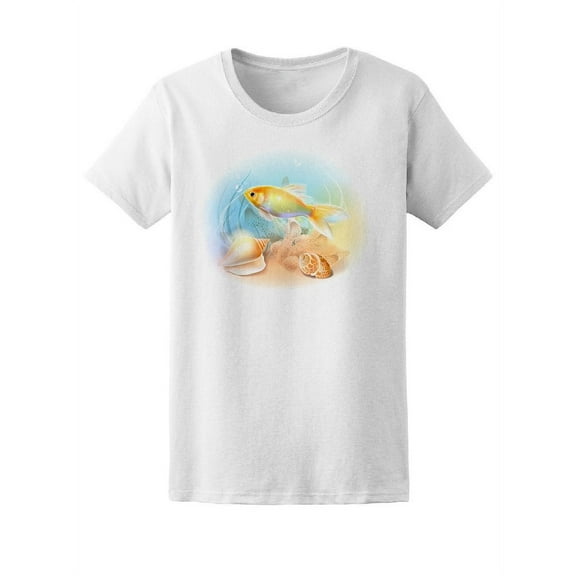 Goldfish In The Sea T-Shirt Women -Image by Shutterstock, Female Large