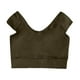 thumbnail image 5 of Sujetador deportivo largo acolchado para mujer - Top de entrenamiento de yoga con aberturas, camiseta sin mangas con tirantes para gimnasio, 5 of 5