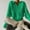Green, variant on Bnwani Plus Size Womens Fall Fashion 2023 Sweaters V Neck Lapel Collar Long Sleeve Solid Color Loose Khaki Women's Sweater Size L(US:8)