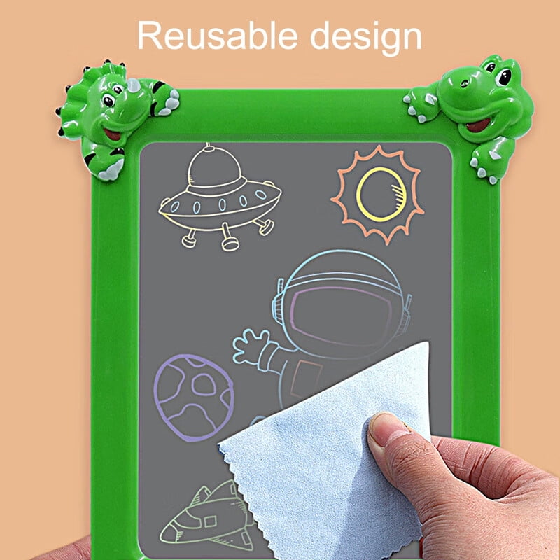 Petmoko 3D Drawing Board for Kids, Kids Toys, Art Tools, Vacation Hifts for Girls, LED Drawing Board for Graffiti-Dinosaur Drawing Paper, Dinosaurs