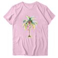 thumbnail image 2 of Puntoco Blusa de manga corta con estampado de moda para mujer, divertida camiseta de cuello redondo, 2 of 3