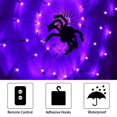 thumbnail image 4 of Cadena de luces LED de telaraña para Halloween, accesorios de decoración de Halloween, lámparas de ambiente para fiesta, decoración del hogar, 80 luces moradas, 4 of 4