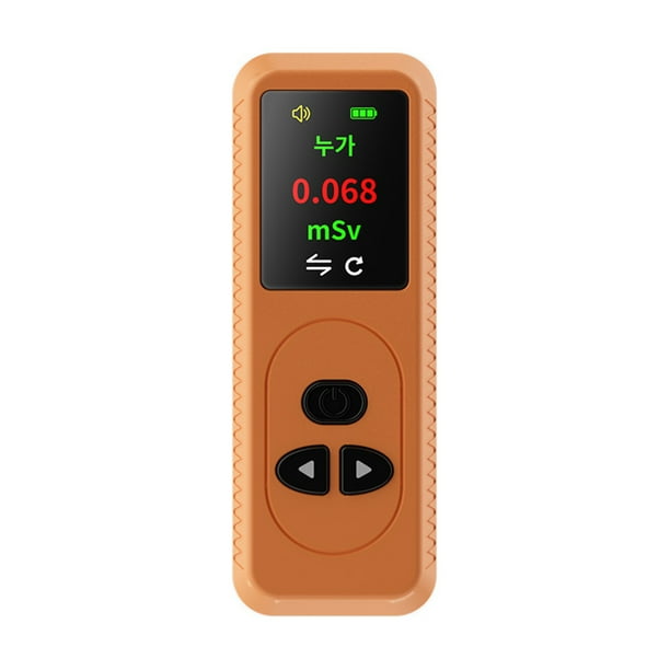 Scienceny Alta sensibilidad del detector de radiación nuclear portátil y monitor de radiación de lectura clara Medidores de medidas dimensionales Naranja