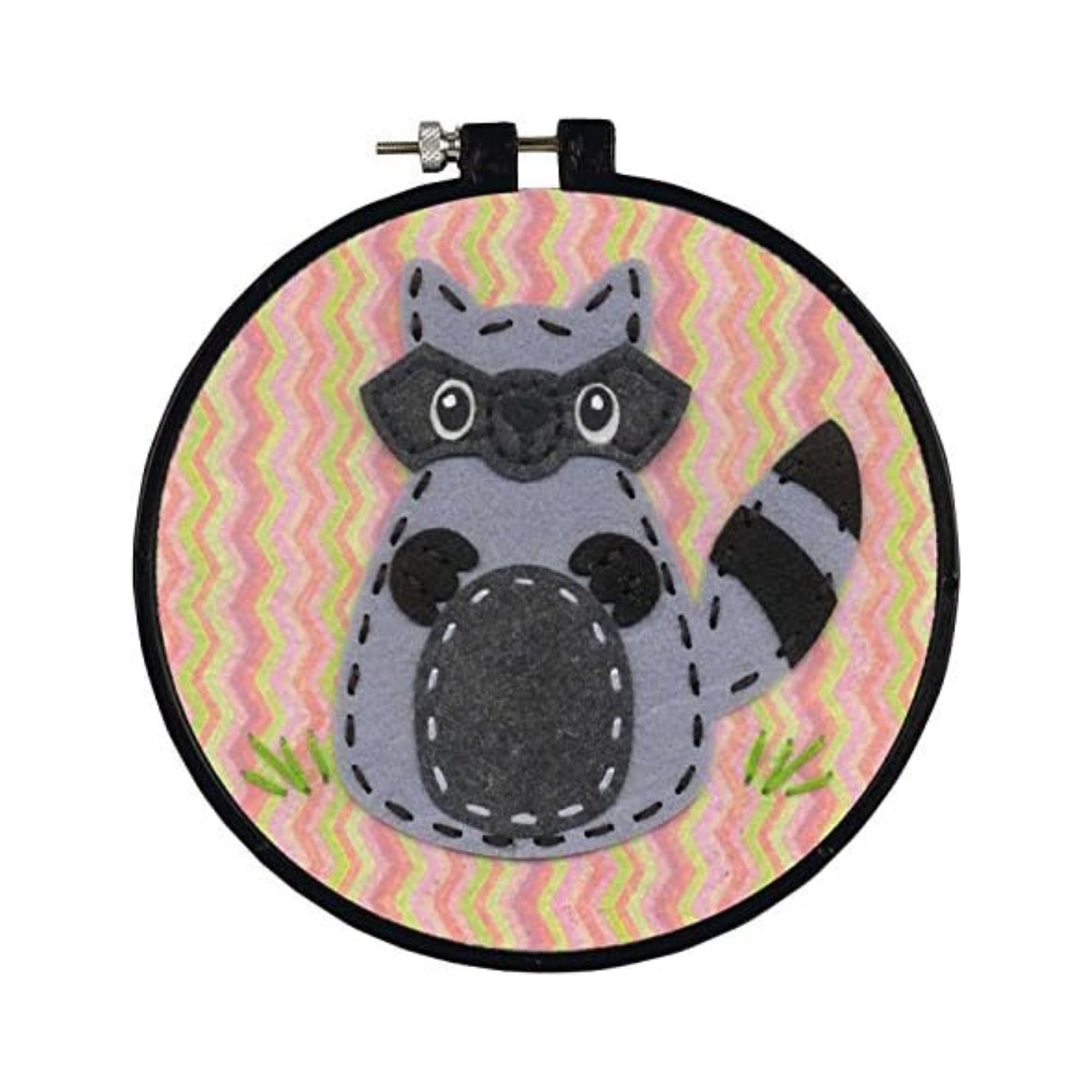 Dimensions Counted Cross Stitch Kits for Beginners 8+ Cool Fish Hedgehog Fox Raccoon Set of 4