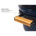 thumbnail image 4 of VESSILS 15 Inch Kamado Barbecue Ceramic and Stainless Steel Charcoal Grill with Built-In Thermometer, Iron Top Venting Cap and Cooking Grid, Blue, 4 of 9