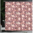 thumbnail image 3 of Ambesonne Geometric Shower Curtain, Japanese Cubes and Waves, 69"Wx84"L, Mauve Taupe Salmon and Blush, 3 of 4