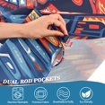 thumbnail image 5 of Yayeee Kitchen Curtains Tier Set of 2 Light Filtering 57"x24" Over Sink Window Panels, Blue Abstract Eagle, 5 of 7