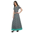 thumbnail image 3 of Moomaya Printed Ethnic Wear Long Skirt And Cold Shoulder Crop Top Set For Girls, 3 of 6