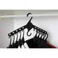 thumbnail image 3 of Wing Smart Hanger | Flat Foldable Heavy Duty Plastic Clothes Hanger | Space Saving Organizer for Closet | Dual Hooks Notched Shoulders | Multiple Hanging Items - Black, 3 of 9