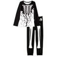 thumbnail image 4 of Renewold Women Halloween Pj Set of 2 Stretchy Pajamas Nightwear Durable Skull Sweatshirt Home Life Athletic Clothing Sweatshirt Sweatpants Matching Size 6XL, 4 of 5