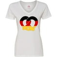 thumbnail image 3 of Inktastic German Flag in Pretzel Shape Women's V-Neck T-Shirt, 3 of 5