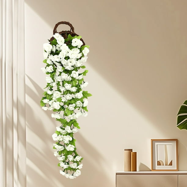 Roses Hanging Flowers Artificial Decorations Silk Roses Faux Hanging Plants Faux Hanging Roses Hanging Artificial Flowers