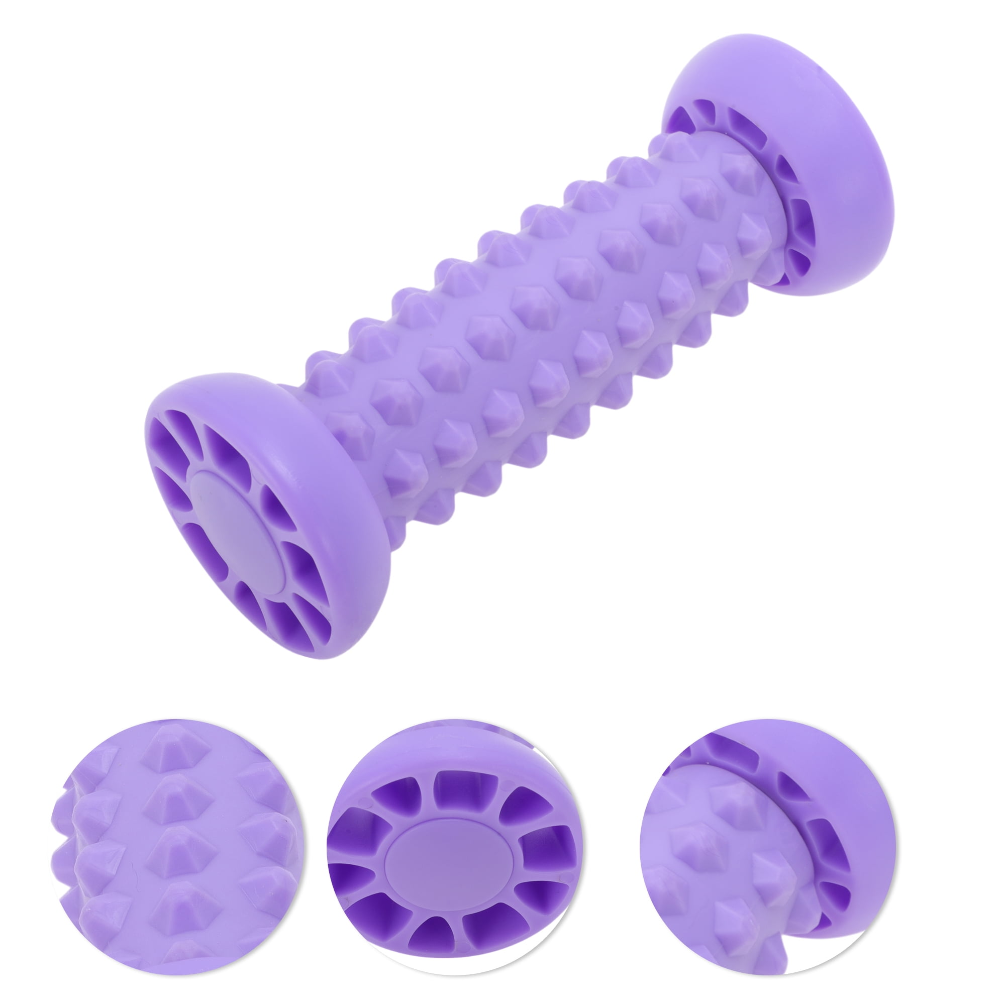 Unique Bargains Durable Useful 1 Pc Dumbbell Roller Foot Massager Purple