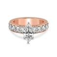 thumbnail image 3 of IGI Certified 3 Carat Marquise Shape Lab Grown Diamond Engagement Ring | 14K Rose Gold | Alfreda Half Eternity Diamond Ring | FG-VS1-VS2 Quality Friendly Diamonds, 3 of 6