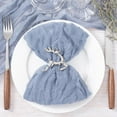 thumbnail image 4 of Holzlrgus Cheesecloth Napkins Bulk 21"x21" Set of 6 Cotton Dinner Napkins Rustic Linen Table Napkins for Wedding Party Baby Shower Dusty Blue, 4 of 5