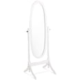 thumbnail image 1 of Costway Swivel Full Length Ovel Mirror Wooden Cheval Floor Free Standing Dressing White, 1 of 10