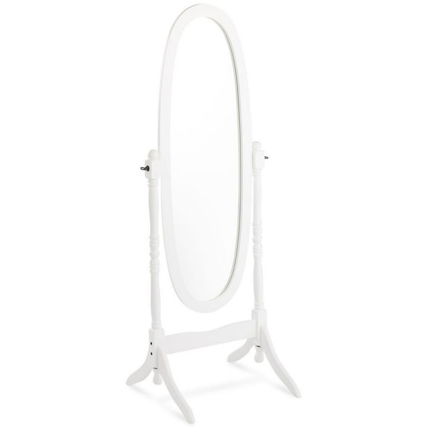 Costway Swivel Full Length Ovel Mirror Wooden Cheval Floor Free