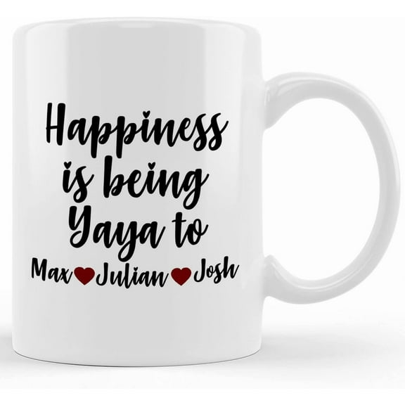 Yaya Gifts, Custom Yaya Mug, Yaya Christmas Gift, Mug With Kids Names, Best Yaya Ever Mug, New Yaya Gift, Yaya Birthday Gift, Novelty Coffee Mugs 11oz, 15oz Mug