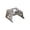 Gray, variant on Elevated Foldable Single Bowl Pet Feeder with Stainless Steel Bowl, Raised Dog Cat Bowl Stand for Neck Protection, for Small Dogs