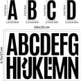 thumbnail image 2 of 552 Pcs 3 Inch Waterproof Letter Stickers - Self-Adhesive Vinyl with 32 Sheets of Alphabet, Numbers & Symbols for Mailbox, Door, Window, Address, Business Signs, Vehicles & More (Black), 2 of 15