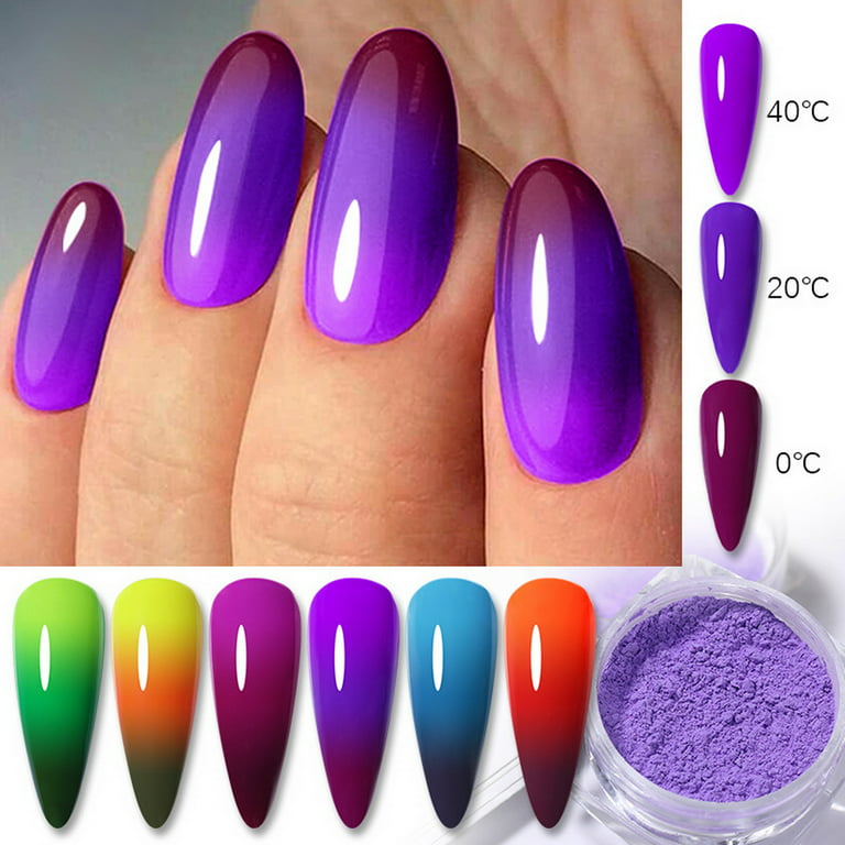 Temperature Color Changing Pure Glitter Nail Dipping Dip Powder