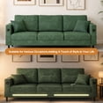 thumbnail image 2 of VNT 3 Seater Sofa Modern Sofa with LED Lights & Charging Ports for Living Room, Bedroom, Apartment, Green, 2 of 7