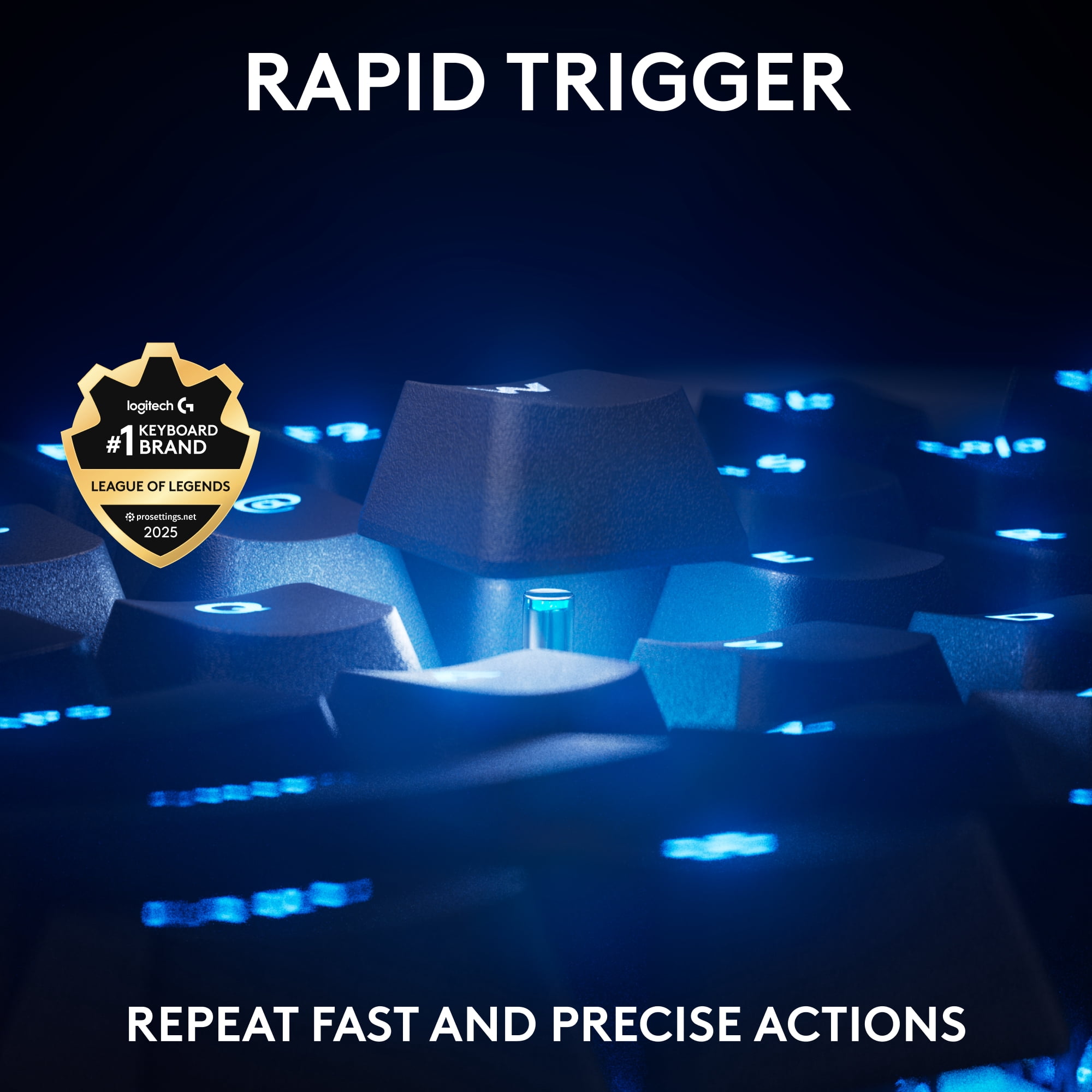 Logitech G PRO X TKL RAPID Tenkeyless Wired Gaming Keyboard With Magnetic Analog Switches, Rapid Trigger Mode, Adjustable Actuation, and Customizable RGB Lighting, Black - Cable Connectivity - USB