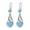 Blue, variant on HUANLEDASH Silver Teardrop Earrings for Women Cubic Zirconia Drop Dangle Earrings Wedding Jewelry Accessory for Brides