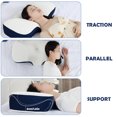 thumbnail image 4 of Yeacher Contour Memory Foam Pillow with Washable Silk-Pillowcase Orthopedic Ergonomic Cervical Sleeping Pillow for Neck Shoulder Pain for Side Back Stomach Sleepers, 4 of 7