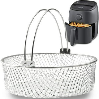 MLfire Air Fryer Basket Steamer Basket 8.26 inch Stainless Steel Mesh  Basket with Handle for Air Fryer Replacement Accessory Instant Pot, Oven