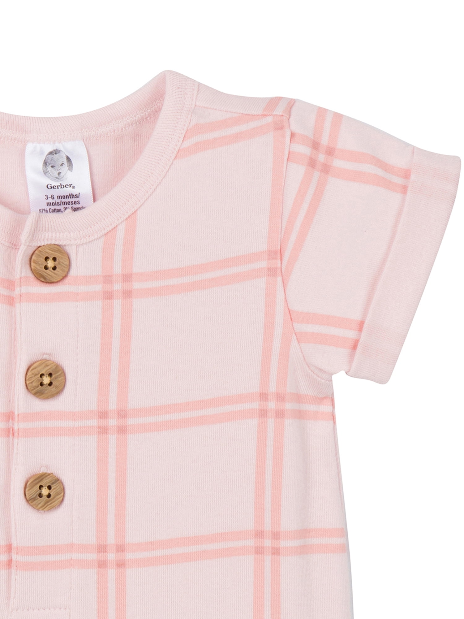 Gerber Baby Neutral Rompers, 2-Pack, Sizes Newborn - 24 Months