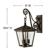 thumbnail image 4 of Hinkley Lighting - Three Light Wall Mount - Trellis - 3 Light Medium Outdoor, 4 of 4