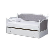 Bowery Hill Traditional Wood Twin Daybed with Trundle in White
