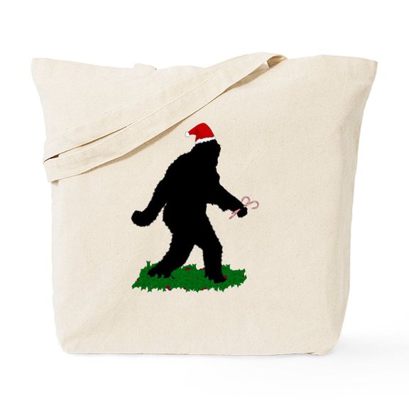 CafePress - Christmas Squatchin Tote Bag - Unisex Canvas Tote Bag, Beige, 1-Piece