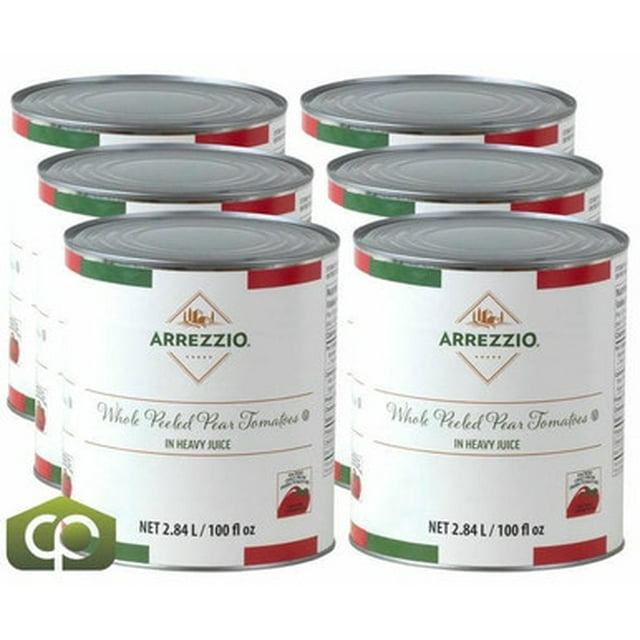 Arrezzio Classi Tomates Poires Entières Pelées Lourdes 2,84 L/96 oz (6/caisse)