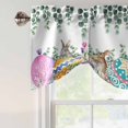 thumbnail image 4 of Easter Eggs Tie Up Valance Curtains for Windows, Kitchen Curtains Window Treatments, Spring Watercolor Bunny Eucalyptus Leaf Short Window Shades Valances for Bedroom Bathroom Cafe 42"x18", 4 of 8