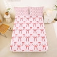 thumbnail image 5 of Erosebridal Dreamy Princess Style Queen Sheet Sets,Pink Cute Bow Tie Bed Set For Bowknot Lovers 4pcs, 5 of 6