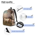 thumbnail image 5 of Balery Three Horses Oil Painting Vintage Canvas Backpack for Men and Women - Large Capacity, Durable Travel Laptop Bag for School, Work, Hiking, and Outdoor Activities, 5 of 7