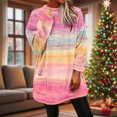 thumbnail image 6 of Long Sleeve Shirts for Women Flannel Winter Warm Crewneck Graphic Printed Tops Casual Loose Pullover Top with Pockets (S, Pink), 6 of 9