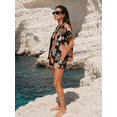 thumbnail image 5 of PINKSIR 2 Piece Outfits for Women Hawaiian Tropical Print Button Down Shirt and Shorts Summer Beach Vacation Sets Resort Wear, 5 of 10