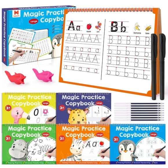 Libros de práctica de escritura Helsort Magic Grooved Kids 3-8 años
