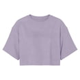 thumbnail image 5 of Rhuody Going Out Tops For Women Short Sleeve Summer Cropped T Shirt Short Loose Fit Round Neck Sporty Tee Casual Women'S Clothing Light Purple, 5 of 6