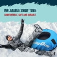thumbnail image 2 of Going One Inflatable Snow Tube - 100 cm (40 inch) - Heavy Duty Innertube Snow Sled with Durable PVC Cover and Hand Tow Strap, for Adults and Kids, 2 of 6