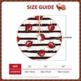 thumbnail image 3 of Daiia Ladybugs on Black and White Striped1 Drawing Merry Christmas Tree Skirt , Xmas Large Lace-up Tree Skirt, Santa Snowflakes Rustic Home Decorations New Year Party Farmhouse Decor-36", 3 of 7