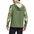 thumbnail image 3 of Men's Upf 50+ Fishing Hoodie Shirts UV Spf Long Sleeve Shirts with Mask CamouflageCooling Shirts Fishing Lightweight Blouses,Green M, 3 of 5