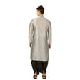 thumbnail image 3 of Handmade men art silk loop button designer kurta dhoti set/mens…, 3 of 5