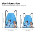 thumbnail image 2 of Zufioo Bluey Sac de Sport Imprimé Sac de Gym à Ficelles Lavable en Machine Sac à Dos Robuste pour Hommes Femmes-Petit, 2 of 6