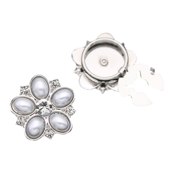 Rhinestones Flower Button Covers For Dresses Shirt Button Decoration Cuff Button Accessories for Formal Shirt Decors