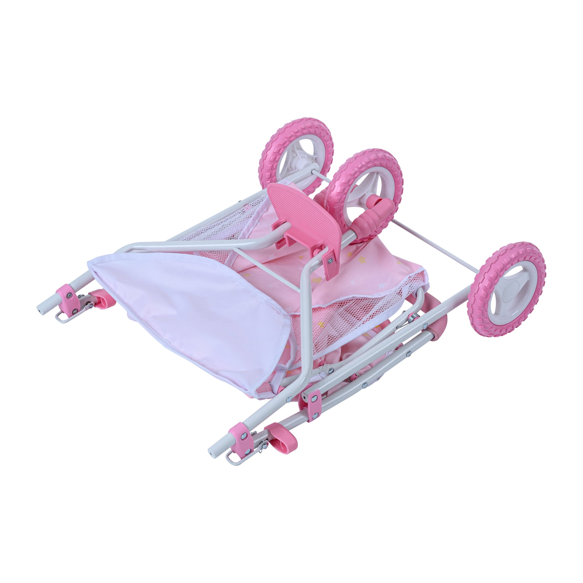 Wishing Stars Baby Doll Twin Stroller, Pink