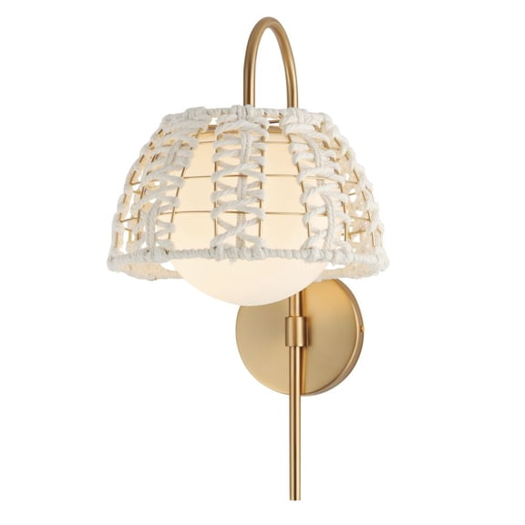 22481SWGLD Maxim Lighting Macrame - 1 Light Wall Sconce-19 Inches Tall and 10.5 Inches Wide